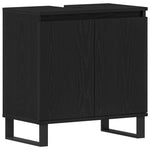 Bathroom Furniture Set with Door 3 pcs Black 30 x 30 x 190 cm 3333100