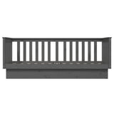 Day Bed without Mattress Grey 75x190 cm Small Single Solid Wood Pine 821576