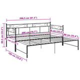 Sofa Bed Frame Black Powder-Coated Metal Pull-Out Sofa Bed Frame 324770