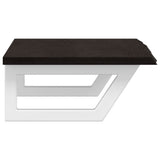 Basin Shelf Wall Mounted Steel and Solid Wood Oak 3302586