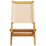Garden Chairs 2 pcs Beige Solid Wood Acacia and Fabric 367693