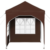 Pop-up Party Tent 192 x 192 x 245 cm Brown 42019830