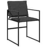 Garden Dining Set Folding 5 pcs Black Textilene and steel 3379333