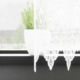 Lace Curtain with Curtains Floral White 260 x 1200 cm Polyester 4107979