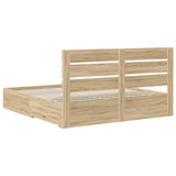 Bed Frame with Drawer Sonoma Oak 180 x 200 cm Engineered Wood 3411945