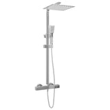 Dual Head Shower Set with Thermostat Stainless Steel 145053