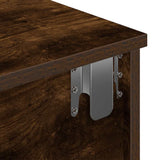 Wall Shelf with Drawers Smoked Oak 80x31x17 cm Engineered Wood 859954