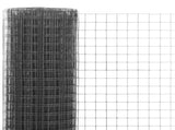 Chicken Wire Fence Steel with PVC Coating 25x1.5 m Grey 143657