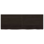 Table Top Dark Brown 140x50x cm Treated Solid Wood Oak 3156442