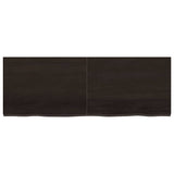 Table Top Dark Brown 140x50x cm Treated Solid Wood Oak 3156442