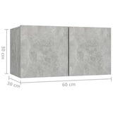 7 Piece TV Cabinet Set Concrete Grey Engineered Wood 3079081