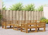 Outdoor Sofa Set 9 pcs Natural Solid Acacia Wood 3366597