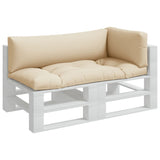 Pallet Cushions 3 pcs Beige Fabric 360947