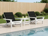High Back Chair Cushion GEMERT 2 pcs 100% Polyester Black 945708
