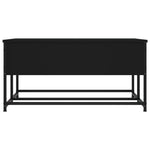 ZNTS Coffee Table Black 80x80x40 cm Engineered Wood 835354