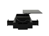 100*50*40cm liftable coffee table with 4 drawers, high-gloss side table with LED lighting, sofa N605P374201B