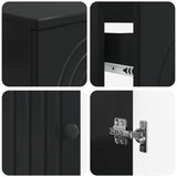 3 Piece Bathroom Cabinet Set ALKMAAR Black Engineered Wood 3417748