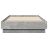 ZNTS Bed Frame without Mattress with LED Lights Concrete Grey 100x200 cm 839507