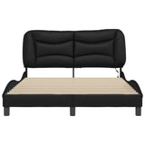 Bed Frame with LED without Mattress "Hvar" Black 120x200 cm 3213920