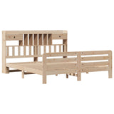 Bookcase Bed without Mattress 180x200 cm Super King Solid Wood Pine 3309971