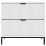 Bedside Table White 63.5 x 36 x 61 cm Engineered wood 883464
