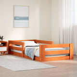 Bed Frame without Mattress Wax Brown 100x200 cm Solid Wood Pine 855686