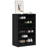 Shoe Cabinet Black Oak 60 x 35 x 92 cm Engineered Wood 862684