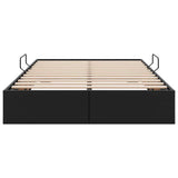 Storage Bed with Mattress Black 120 x 190 cm Faux leather 3369937