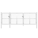 Mesh Garden Gate Silver 400x125 cm Galvanised Steel 154555