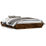 Bed Frame without Mattress Smoked Oak 120x190 cm Small Double 3209888