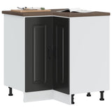 Kitchen Corner Base Cabinet Kalmar Black Engineered Wood 853508