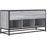 TV Cabinet Grey Sonoma 100x35x50 cm Engineered Wood and Metal 848832