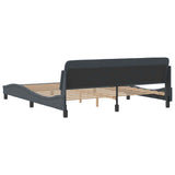 Bed Frame "Dover" Dark Grey 180x200 cm Super King Velvet 373337