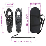 3 in 1 Snowshoes Black 78.5 x 22 cm Aluminum and HDPE 42021440