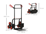 Steel Folding Hand Truck, Heavy Duty Foldable Trolley on Wheels, Multi-Purpose Sack Truck Moving T3398P342351