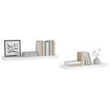Floating Wall Shelves 2 pcs High Gloss White 90x23.5x3.8 cm MDF 323755