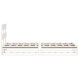 Bed Frame without Mattress White 100x200 cm Solid Wood Pine 850798