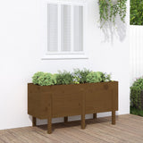 Garden Raised Bed Honey Brown 121x50x57 cm Solid Wood Pine 825229