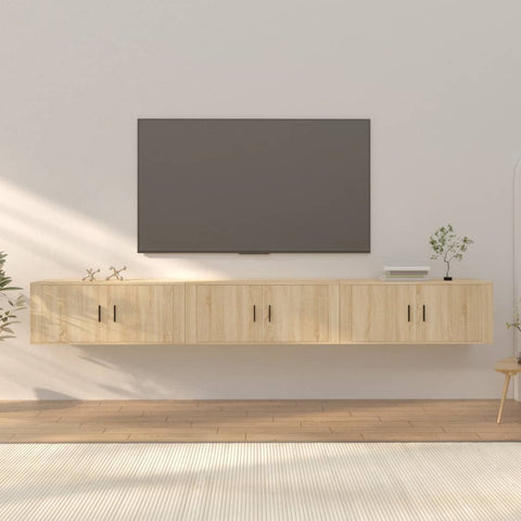 Wall-mounted TV Cabinets 3 pcs Sonoma Oak 100x34.5x40 cm 3188377