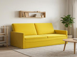 2 Seater Sofa Yellow 150 x 81 x 82 cm Velvet 42041094