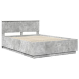 Bed Frame Concrete Grey 150 x 200 cm Engineered Wood 3408064