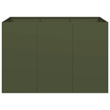 Planter Olive Green 120x80x80 cm Steel 860790