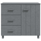 Sideboard HAMAR Dark Grey 90x40x80 cm Solid Pinewood 340430