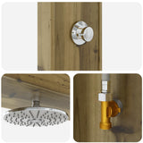 Outdoor Shower 226 cm Impregnated Pine Wood and Stainless Steel 886339