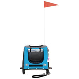 Pet Bike Trailer Blue and Grey Oxford Fabric and Iron 93869