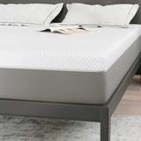Mattress Topper White 140 x 200 x 7 cm Jaquard Fabric 4106238