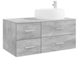 Bathroom Furniture Set 2 pcs Concrete Grey Engineered Wood 3404003