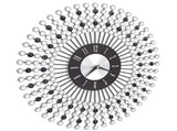 Wall Clock Metal 43 cm Black 283859