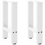 ZNTS Coffee Table Legs White 2 pcs 28x cm Steel 4013273