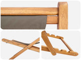 Beach Chair Taupe Solid Teak Wood 42032662